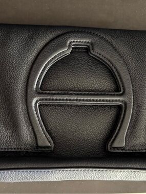 Etienne Aigner Black Leather Clutch